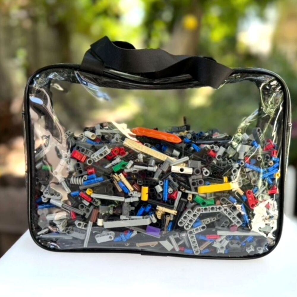 MISC Connector LEGO Bricks In New Satchel Zip Tote Size 11.8"L x 3.9"W x 8.66"H